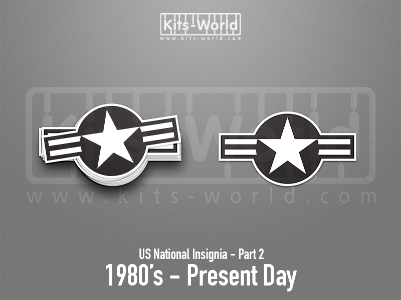 Kitsworld SAV Sticker - US National Insignia - 1980's - Present Day W:100mm x H:55mm 